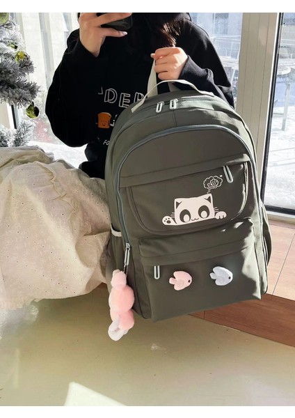 2024 Yeni Ortaokul Öğrencisi Okul Çantası Kadın Eğlence Sırt Çantası Üniversite Öğrencisi Bilgisayar Sırt Çantası (Yurt Dışından) modelleri