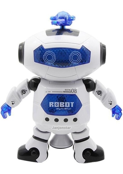 Uzay Dans Robotu Akıllı Rotasyon Güçlü Rüzgar Dansçısı Elektrikli Işık Şarkı Söyleyen ve Dans Eden Çelik Robot (Yurt Dışından)