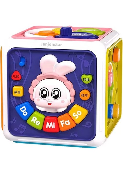 Çocuk Erken Eğitim Çok Fonksiyonlu Altı Yüzlü El Alkışlayan Davul Müzik Aydınlatma Bulmaca Eğlenceli Erkek ve Kız Oyuncakları (Yurt Dışından)