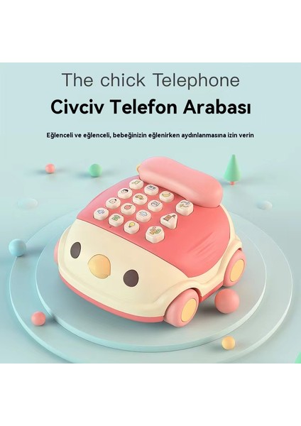Mini Tavuk Telefon Telefon Zilini Simüle Ediyor, Akıllı Çocuk Erken Eğitim Müzik Aydınlanma Telefonu Araba Oyuncakları (Yurt Dışından) fırsatları