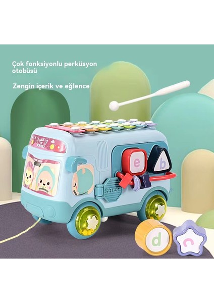 Bebek Erken Eğitim Yapı Taşları Müzisyen Vurma Qin Kamyon Oyuncaklar 1-3 Yaşındaki Çocuk Araba Otobüs Çekme Oyuncak Araba (Yurt Dışından) fiyatları