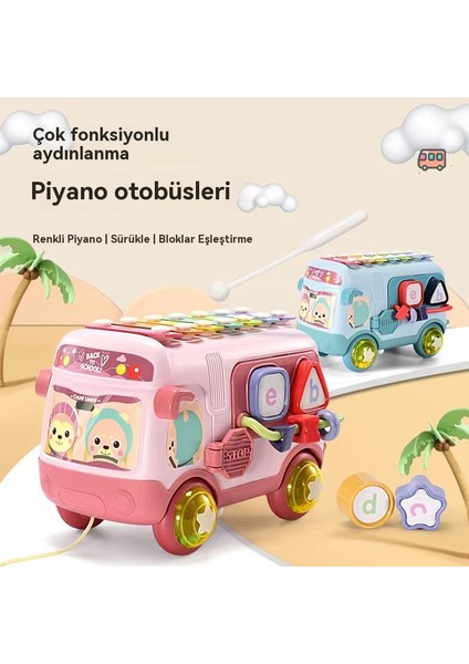 Bebek Erken Eğitim Yapı Taşları Müzisyen Vurma Qin Kamyon Oyuncaklar 1-3 Yaşındaki Çocuk Araba Otobüs Çekme Oyuncak Araba (Yurt Dışından) fırsatları