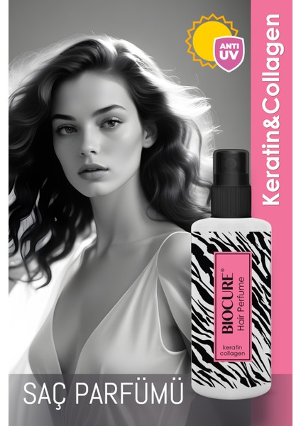 Uv Koruyuculu Keratin Collagen Kadın Saç Parfümü - 100 ml