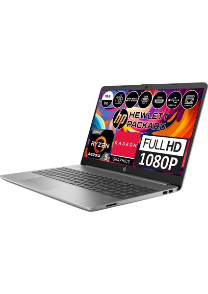 Hp 255 G9 Amd Ryzen 5 5625U 16GB 512GB SSD Amd Radeon Vega 7 Freedos 15.6" Fhd Taşınabilir Bilgisayar 9M3G7AT16512