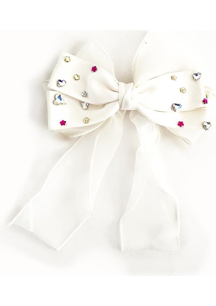 Loretta Tül ve Kristal Taş Detaylı Lüks Saten Fiyonk Toka fırsatları