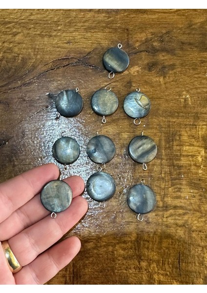 10 Adet Kancalı Sedef Takı Bonculu 2 cm