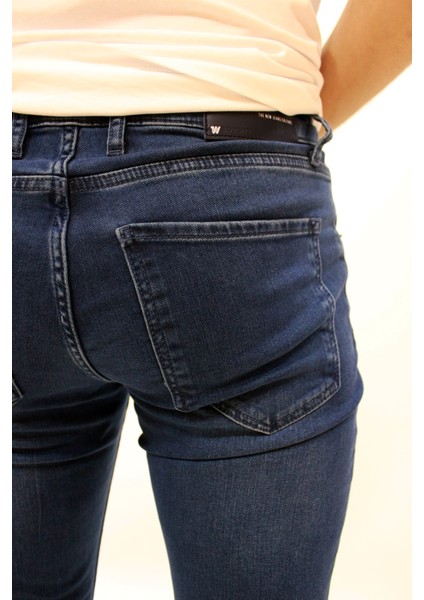 Panama 748-01 Blue Haki Erkek Likralı Dar Kesim Kot Pantolon Mavi indirimleri