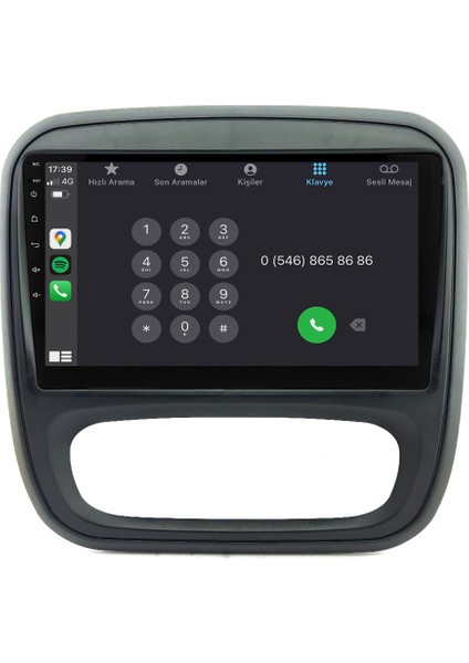 Renault Traffic (2015-2021) Android 14 Multimedya Carplay 10 Inch 4 GB Ram / 64 GB Hafıza CRV-4705XR modelleri