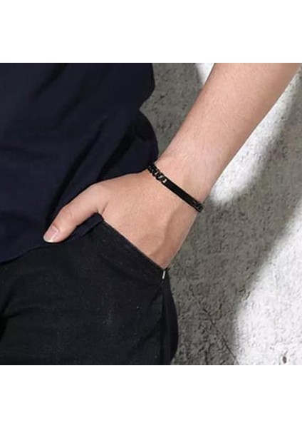 Kişiye Özel İsimli Kararmaz Çelik Bileklik Takım Baskılı indirimleri