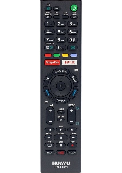 Huayu RM-L1351 Sony Netflix-Youtube Tuşlu Lcd-Led Tv Kumandası