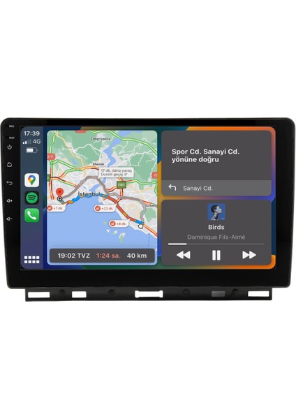 Renault Clio 5 (2020-2023) Android 14 Multimedya Carplay 10 Inch 4 GB Ram / 64 GB Hafıza CRV-4450XR
