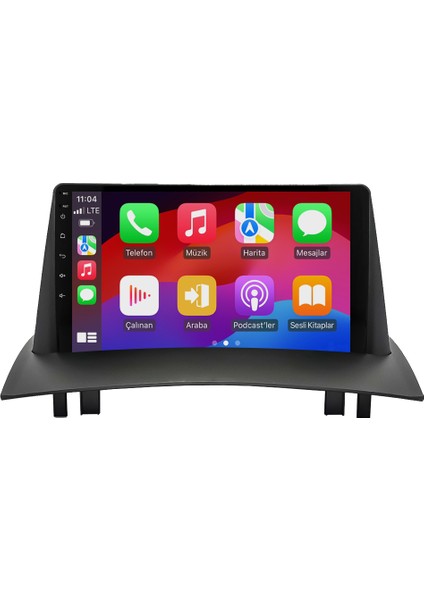 Renault Megane 2 (2004-2010) Android 14 Multimedya Carplay 10 Inch 4 GB Ram / 64 GB Hafıza CRV-4444XR