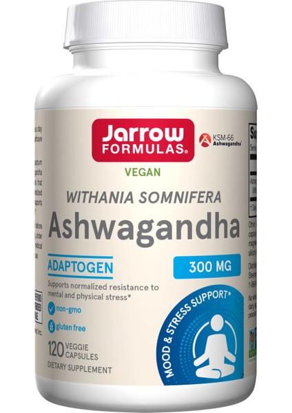 Jarrow Formulas Jarrow Formulas, KSM66 Ashwagan*dha, 300 Mg, 120 Veggie Capsules