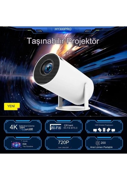 Magcubic Akılllı Taşınabilir 4K Projeksiyon Wifi Ile Kolay Telefon Tablet Bağlantılı