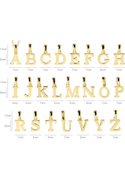 14 Ayar Altın D Harfi Kolye Ucu 0,35 gr fırsatları