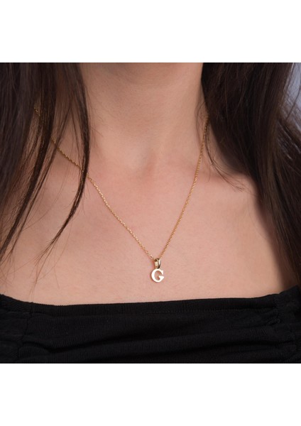 14 Ayar Altın G Harfi Kolye Ucu 0,39 gr modelleri