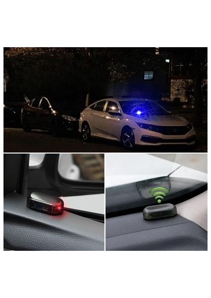 Sanec Araç Için Caydırıcı Solar Enerji Ile Şarj Olan Güçlü Yapışkanlı Işıklı Plastik Mini Sahte Alarm fırsatları
