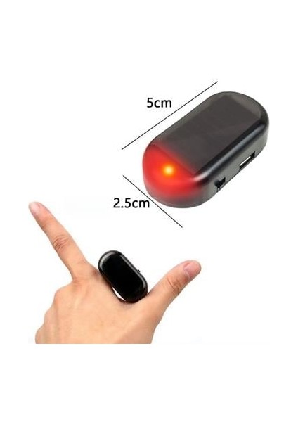 Sanec Araç Için Caydırıcı Solar Enerji Ile Şarj Olan Güçlü Yapışkanlı Işıklı Plastik Mini Sahte Alarm indirimleri