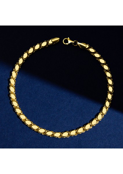 14 Ayar Altın Pullu Bileklik 3,50 mm