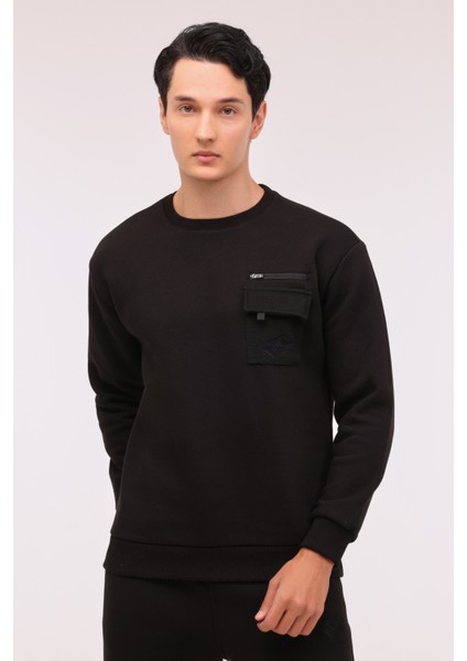 M-Colonel C Neck Swt 4pr Siyah Erkek Sweatshirt