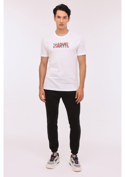 ml Marvel 11LSN1014 4fx Kırık Beyaz Erkek Kısa Kol T-Shirt modelleri