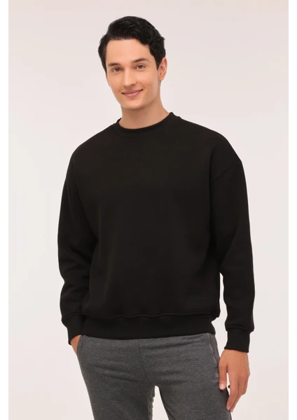 MB Ros 16HS108 4pr Sıyah Erkek Sweatshirt