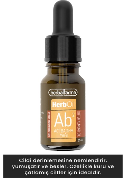 Acı Badem Yağı Özel Seri Bitkisel Yağ 20ML