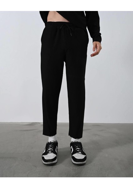 Bilek Boy Fitilli Bel Lastikli Full Likralı Jogger