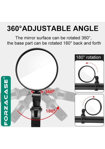 2 Adet Geniş Açılı Elektrikli Bisiklet Scooter Dikiz Aynası 8 cm Çap - FC619 fiyatları