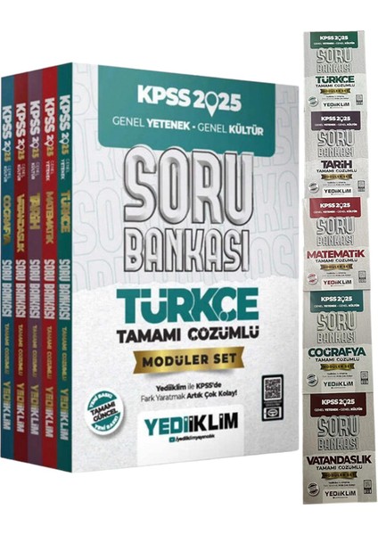 2025 Kpss Genel Yetenek Genel Kültür Tamamı Çözümlü Modüler Set Soru Bankası Seti