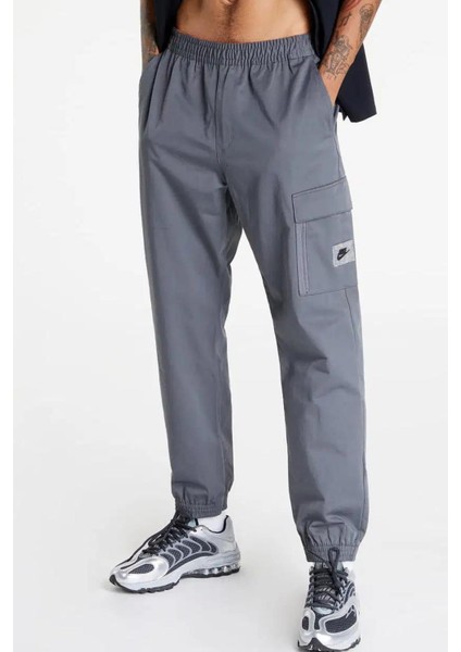 Dri-Fit Spu Woven Bol Kesim Kargo Cepli Gri Erkek Eşofman Altı