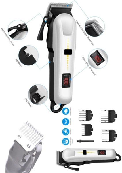 6018/6008 Ultra Güçlü Pet Series Şarjlı Kablosuz Kedi Köpek Traş Makinesi Evcil Hayvan Tüy Kesme fiyatları