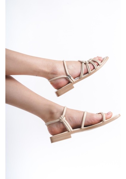 ARTI ARTI AYAKKABI MİA026-1510 Günlük Kadın Bej Tatil Sandaleti fırsatları