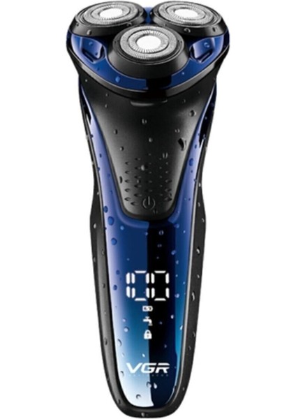 Egonex V-306 Aqua Deep Blue Touch Islak & Kuru Şarjlı Su Geçirmez Tıraş Makinesi Günlük Sıfır Tıraş