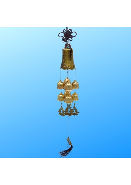 Çin Feng Shui Rüzgar Çanı Dekoratif Büyük Zil Sekiz Çan