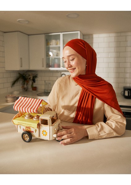 Kadın Tesettür Kiremit Penye Şal fırsatları