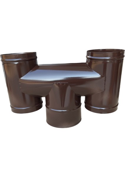 H Baca Borusu Kahverengi 13 cm Çapında Kalın Malzeme