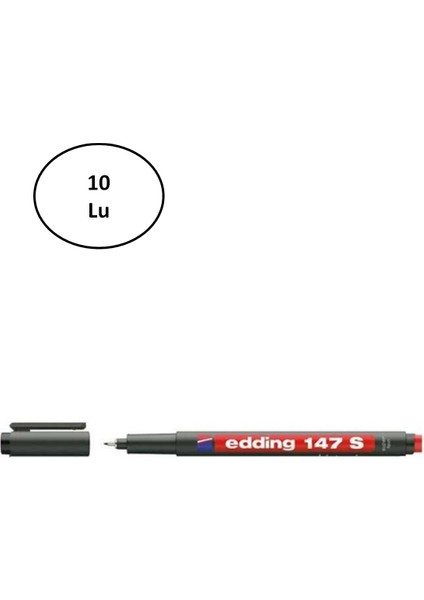 Edding Asetat Kalemi-Silgili Kırmızı E-147S 10'lu