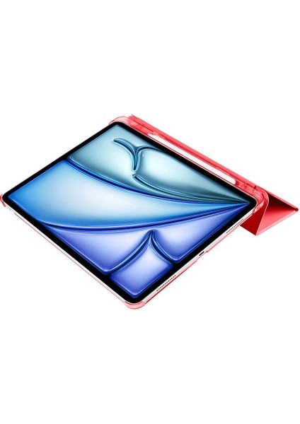 iPad Air 11 M2 2024 Air 6. Nesil uyumlu Kılıf Kalem Bölmeli Kapaklı Standlı Smart Akıllı Uyku Modlu fırsatları