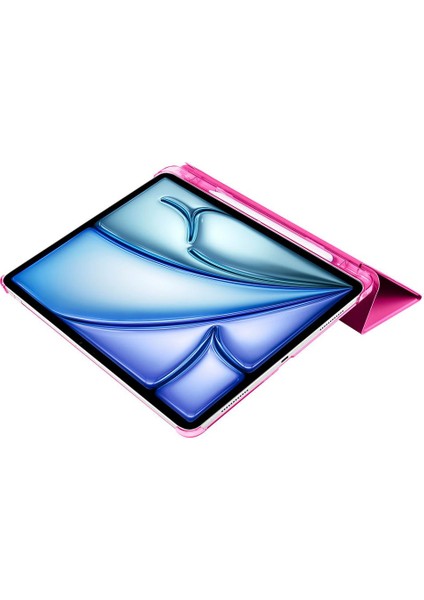 iPad Air 11 M2 2024 Air 6. Nesil uyumlu Kılıf Kalem Bölmeli Kapaklı Standlı Smart Akıllı Uyku Modlu fırsatları