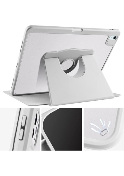 iPad Air 13 M2 2024 Uyumlu Kapaklı Kılıf Kalem Bölmeli Dönebilen Yatay Dikey Standlı Akıllı Kapak fiyatları