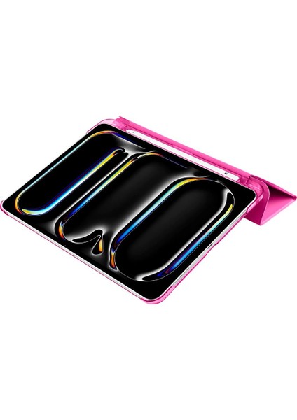 iPad Pro 11 M4 2024 Uyumlu Kapaklı Kılıf Kalem Bölmeli Standlı Flip Smart Akıllı Kapak Uyku Modlu