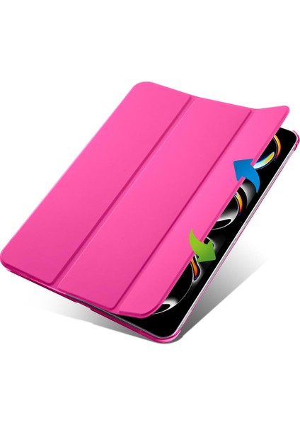 iPad Pro 11 M4 2024 Uyumlu Kapaklı Kılıf Kalem Bölmeli Standlı Flip Smart Akıllı Kapak Uyku Modlu