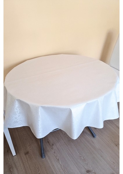 Altı Astarlı Yuvarlak Muşamba Masa Örtüsü -140 cm ÇAP-ELG17