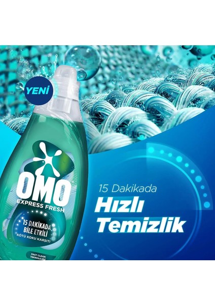 Express Fresh Kötü Koku Karşıtı Beyaz & Renkliler Sıvı Çamaşır Deterjanı 1480 ml x 3 Adet