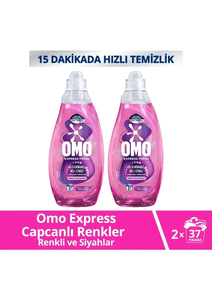 Express Fresh Capcanlı Renkler Renkli & Siyahlar Sıvı Çamaşır Deterjanı 1480 ml x 2 Adet