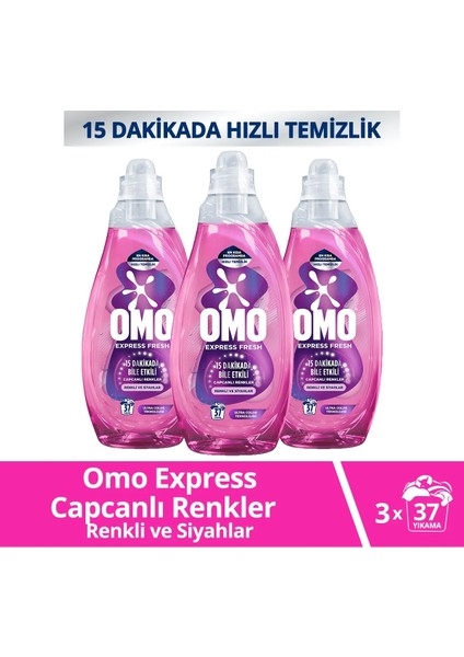 Express Fresh Capcanlı Renkler Renkli & Siyahlar Sıvı Çamaşır Deterjanı 1480 ml x 3 Adet