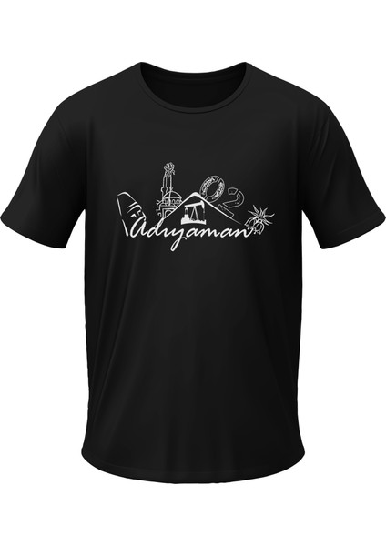 Adıyaman Temalı Tişört Bisiklet Yaka Yazlık Erkek T-Shirt