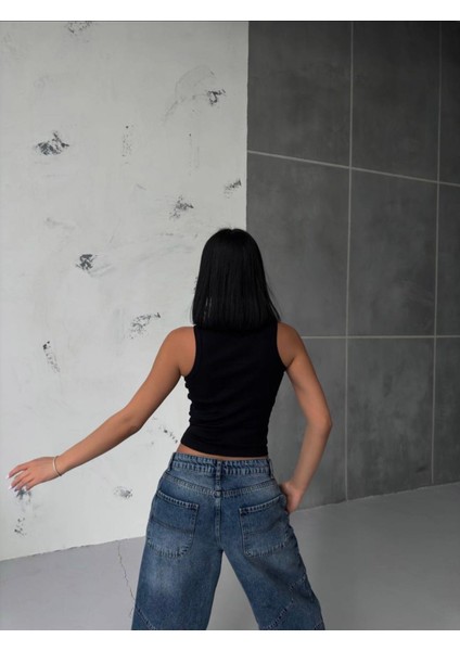 Meros Fitilli Kalın Askılı Basic Siyah Atlet modelleri