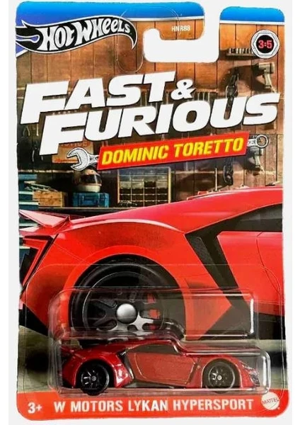 Hot Wheels Fast & Furious Dominic Toretto W Motors Lykan Hypersport HRW48